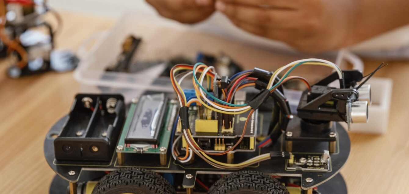 child making robot close up